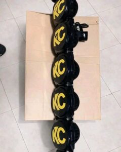 KC HiLiTES Gravity LED Pro6 off-road light components.